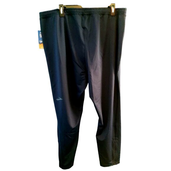 Brooks Mens Running Athletic Pants Size XXL Navy Blue Polyester Spandex Blend - Picture 3 of 8